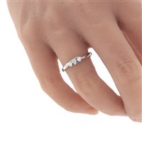 Anello Fanton Gioielli Donna TRILOGY in Oro bianco Diamante 0.15 Ct FLT5PBROB - FLT5PBROB